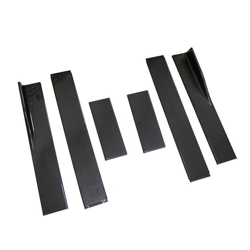 Universal 86.6-inch side skirts, extended joystick panel, split lip carbon fiber