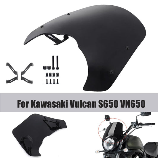 Windshield protector for Vulcan S650 VN650 2015-2022, Black. n