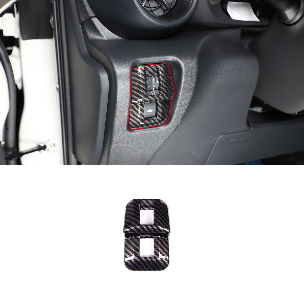 Matte Black ABS Interior Gear Shift Handle Trim Cover for Tacom@ 2016-22- v