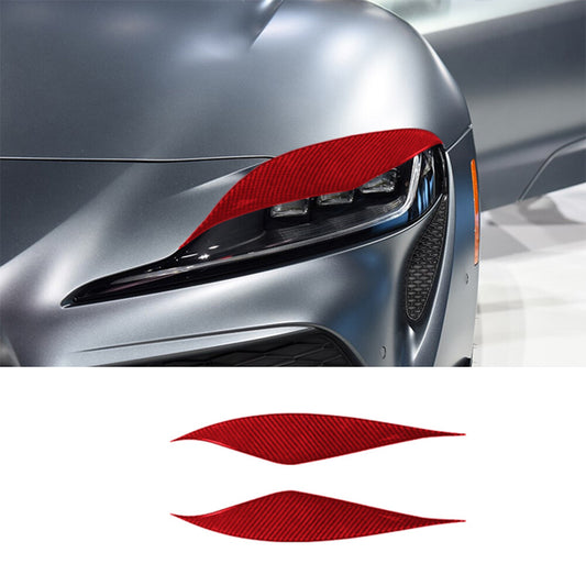 4Pcs Red Carbon Fiber Steering Wheel Kit Cover Trim For Supra 2019-2022 v