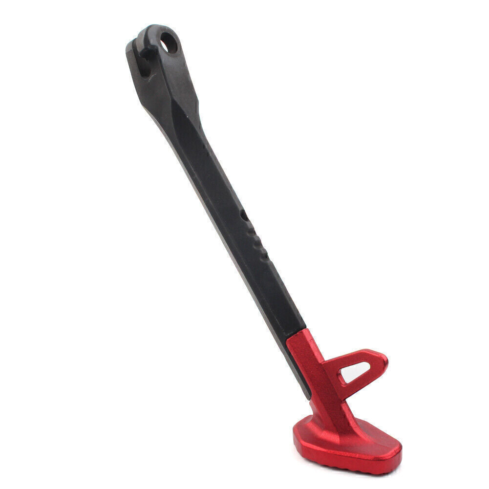 CNC Alloy 250MM Motorcycle Single Side Stand Leg Kickstand Supporter Black+Red Q