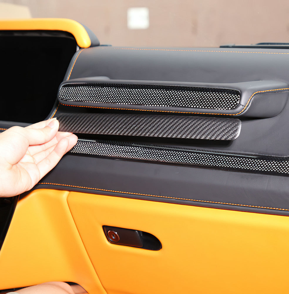 Matte Carbon Dashboard Hold Handle Cover Trim For G-Class W464 G500 G63 2019-23