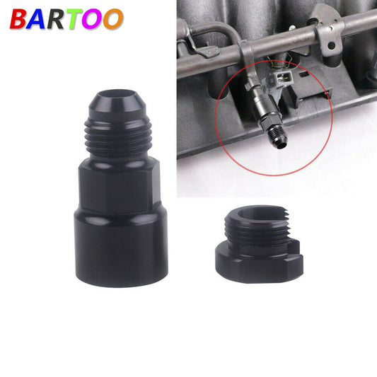 3/8 OE 644123 EFI Fuel Fitting 6AN Male to 3/8 Hardline Female Black Screw Q