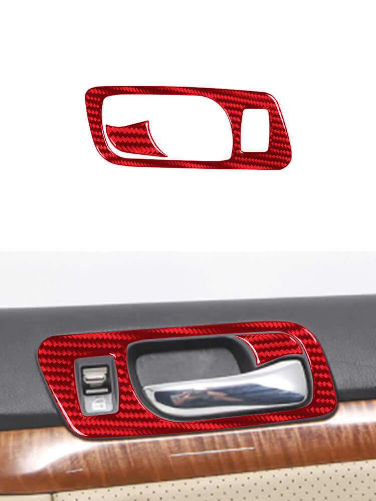 3X Red Carbon Fiber Center Multimedia Panel Cover Trim for KIA Cadenza 2014-2016 v