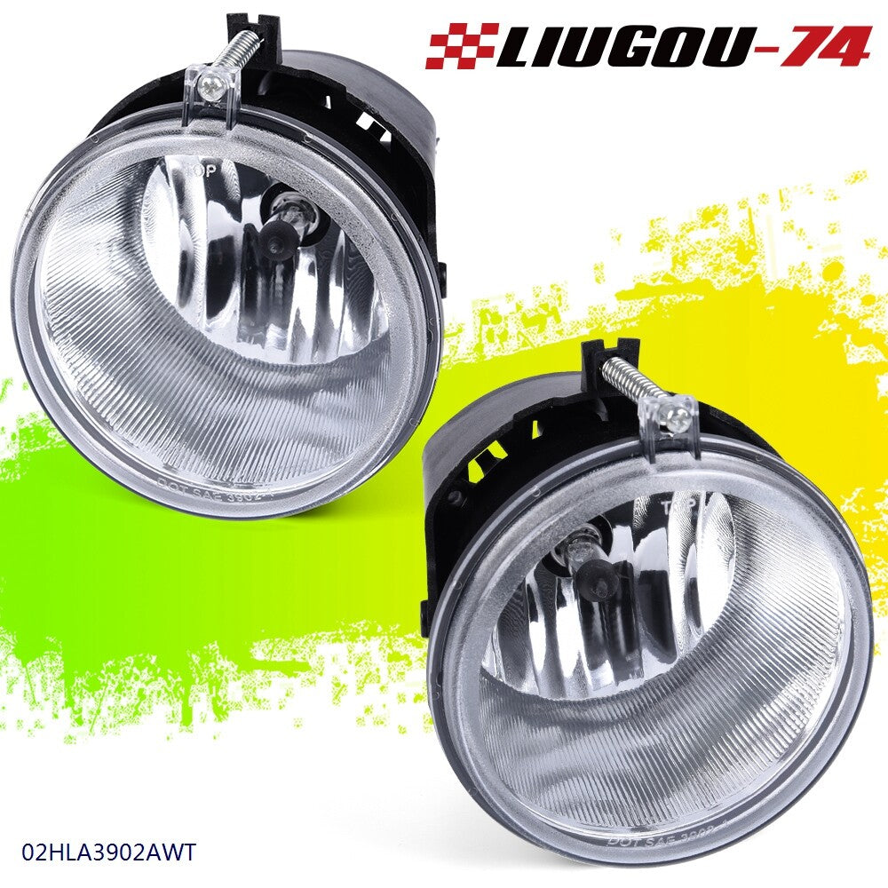 2-Pack Fit for Jeep Grand Cherokee 2005-2010 Clear Impact Fog Light Strip Blubs LH+RH- v