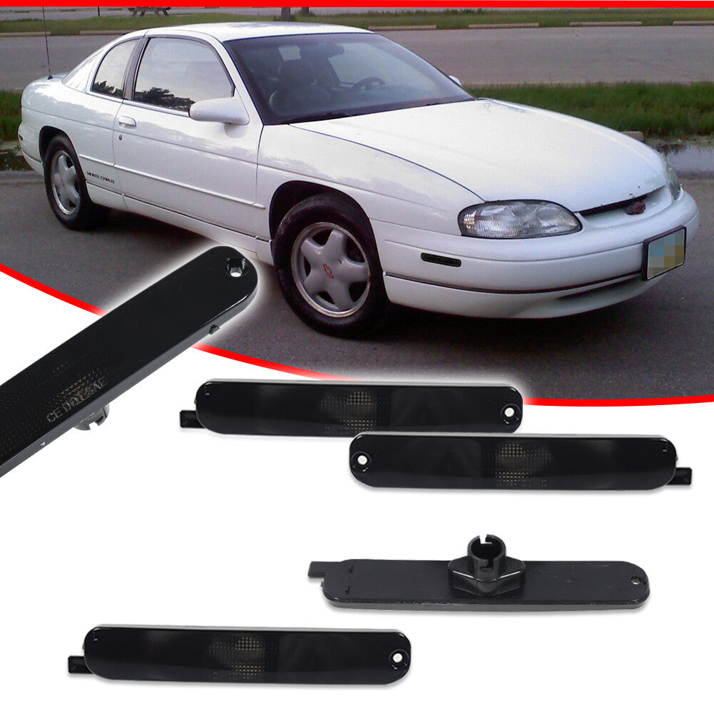 4-Pack Smoked Front and Rear Side Markers for 95-01 for Lumina and 95-99 Monte Carlo - v