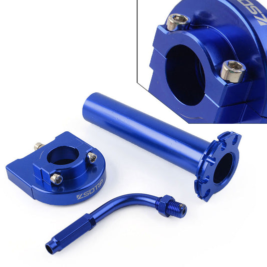 Universal 90¡ã Blue Throttle Cable Adjuster Hand Grip Twist Throttle Accelerator Q