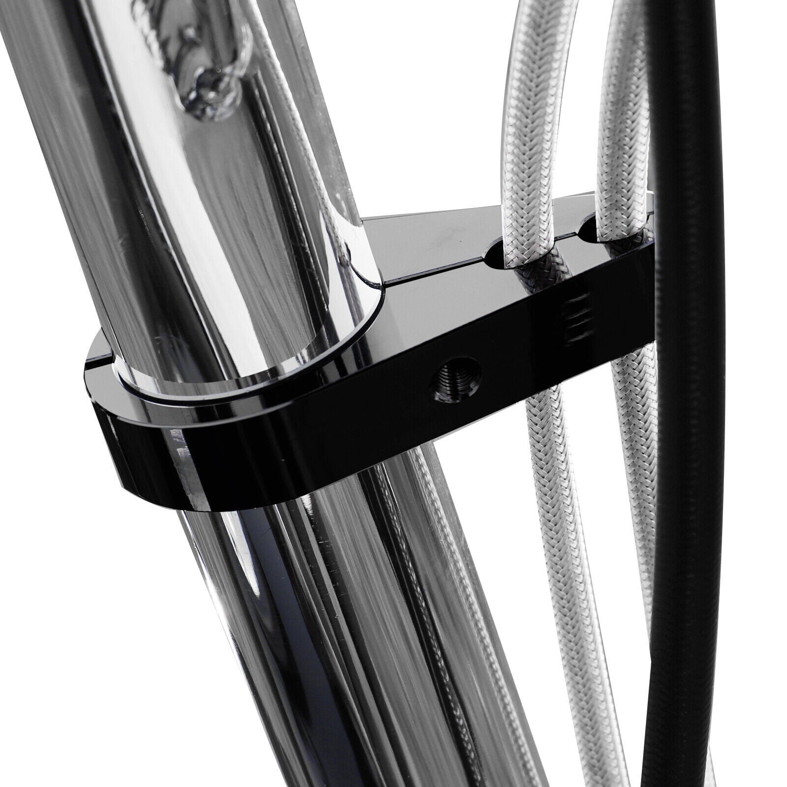 Black 1-inch handlebar clutch cable brake clamp for Harley-Davidson General Motors - n