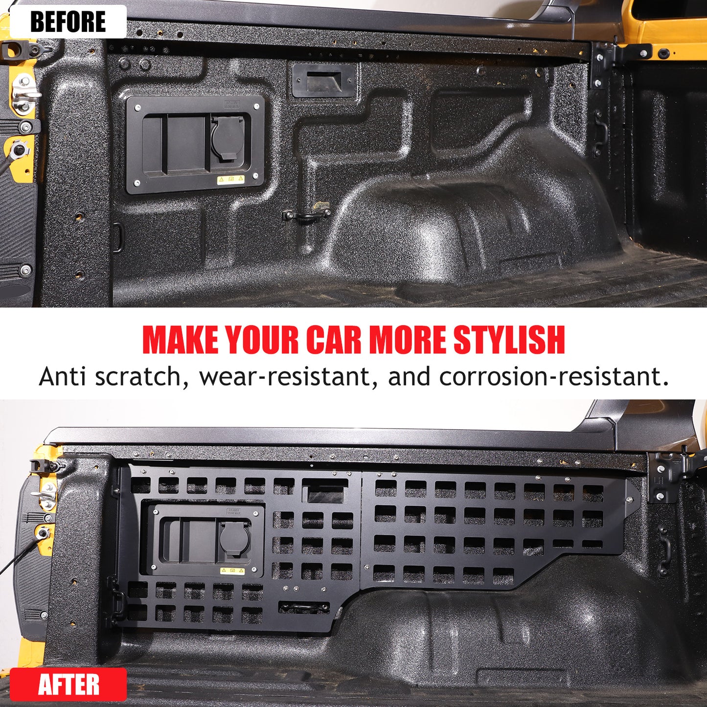 Full-length side panel bed system with cargo storage (L&R) suitable for 2024-25 Ranger.