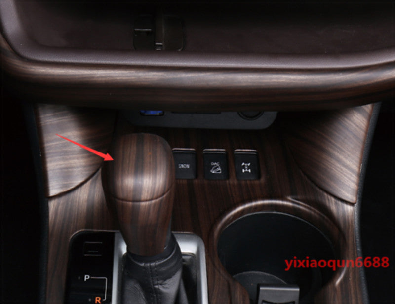 Wood Grain Gear Lever Shift Knob Cap Cover Trim for Toyota Highlander 2014-2019