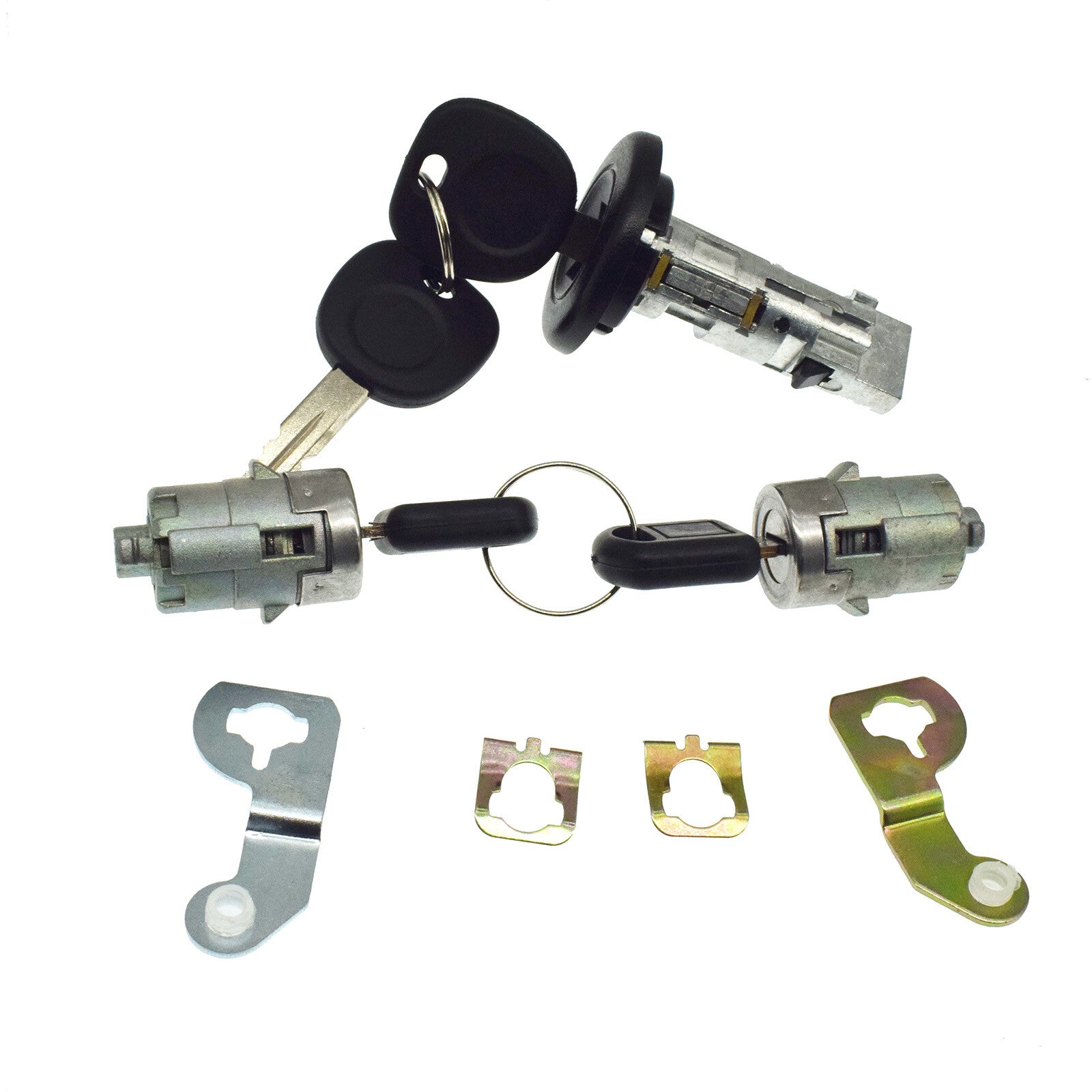 Ignition Lock Cylinder, Key and Clip Kit for for GMC Silverado Tahoe - v