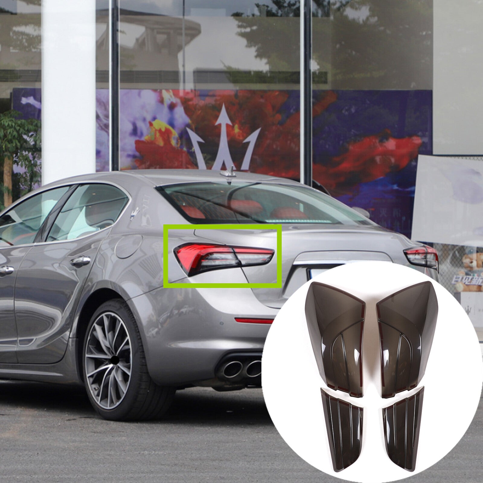 ABS carbon fiber outer handle protective cover suitable for E-Class W213 2016-2019- v