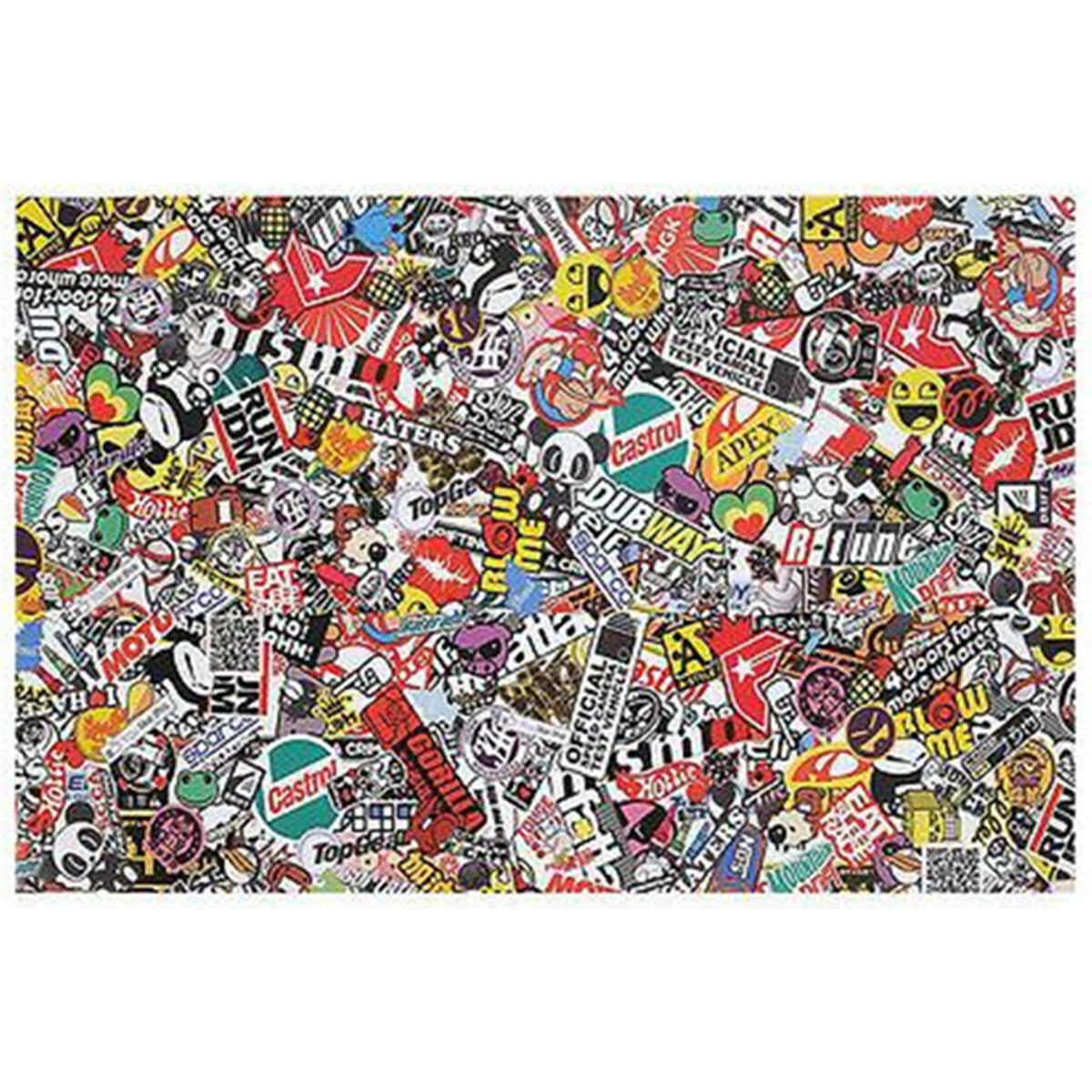Car Body Sticker DIY Bomb Wrap Sheet Decal Rock Panda Cartoon Graffiti Graphics