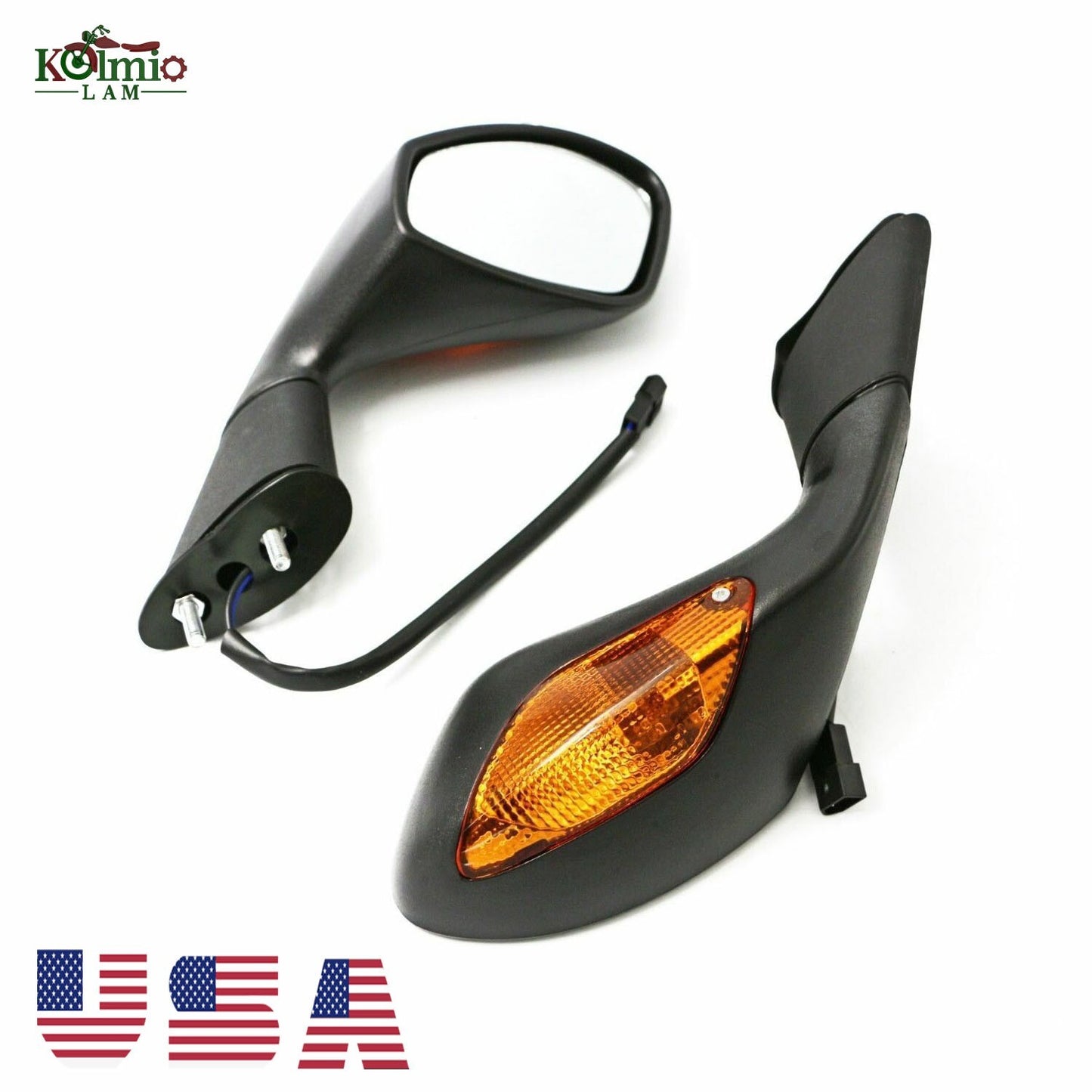 Fit for RSV4 2004 - 2016 Turn Signal Rear View Side Mirrors 2008