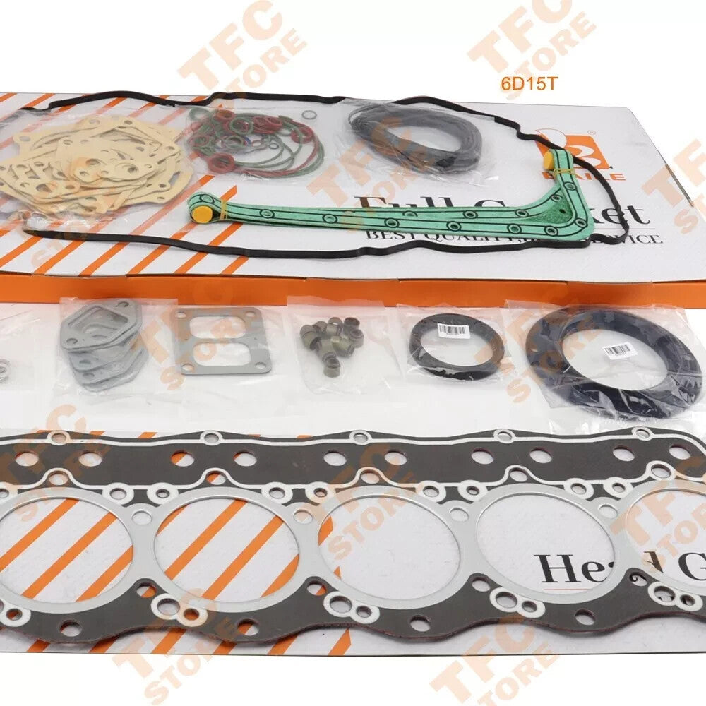 6D15 6D15T Engine Overhaul Gasket Kit Set for Mitsubishi Excavator Crane Truck??