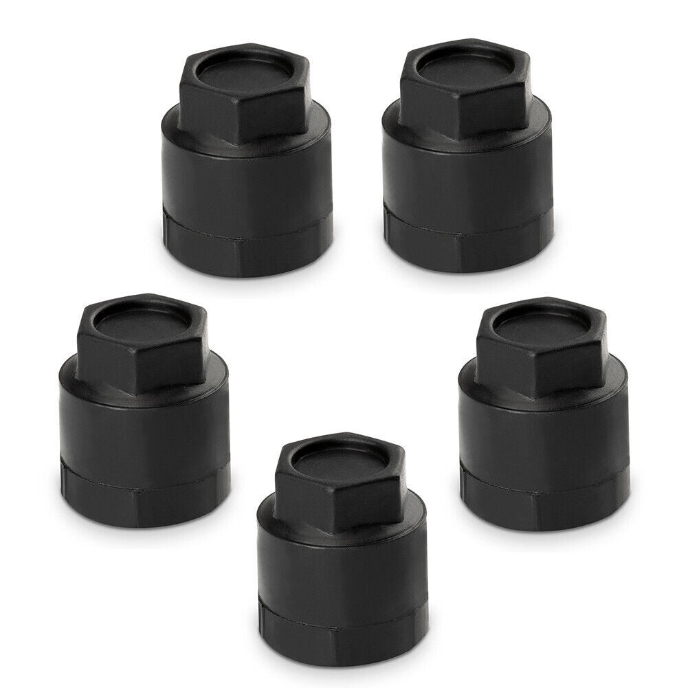 5 Black Lug Nut Caps 10028614 for Chevrolet Camaro S10, Jim, for Buick , for Pontiac Q