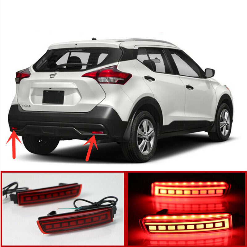 Fit For Kicks 2017-2020 LED Rear Fog Light Tail Bumper Light Sets 2PCS v