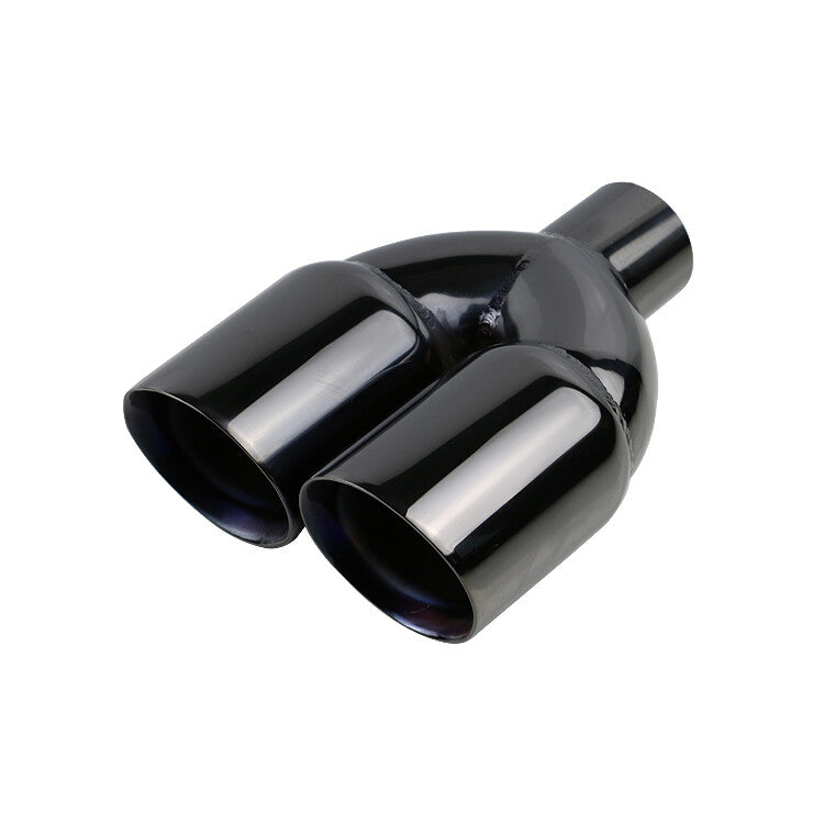 2.5'' ID 3.5'' OD Dual Exhaust Tip Double Wall Exhaust Pipe Tips Glossy Black