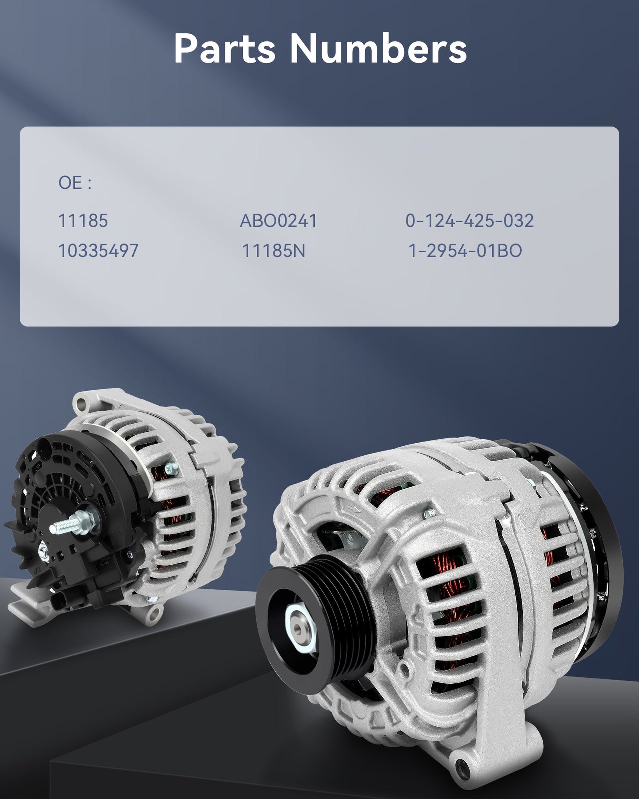 Fit for 2006-2011 for Chevrolet Impala 3.5L V6 New Alternator 125 Amp ABO0241