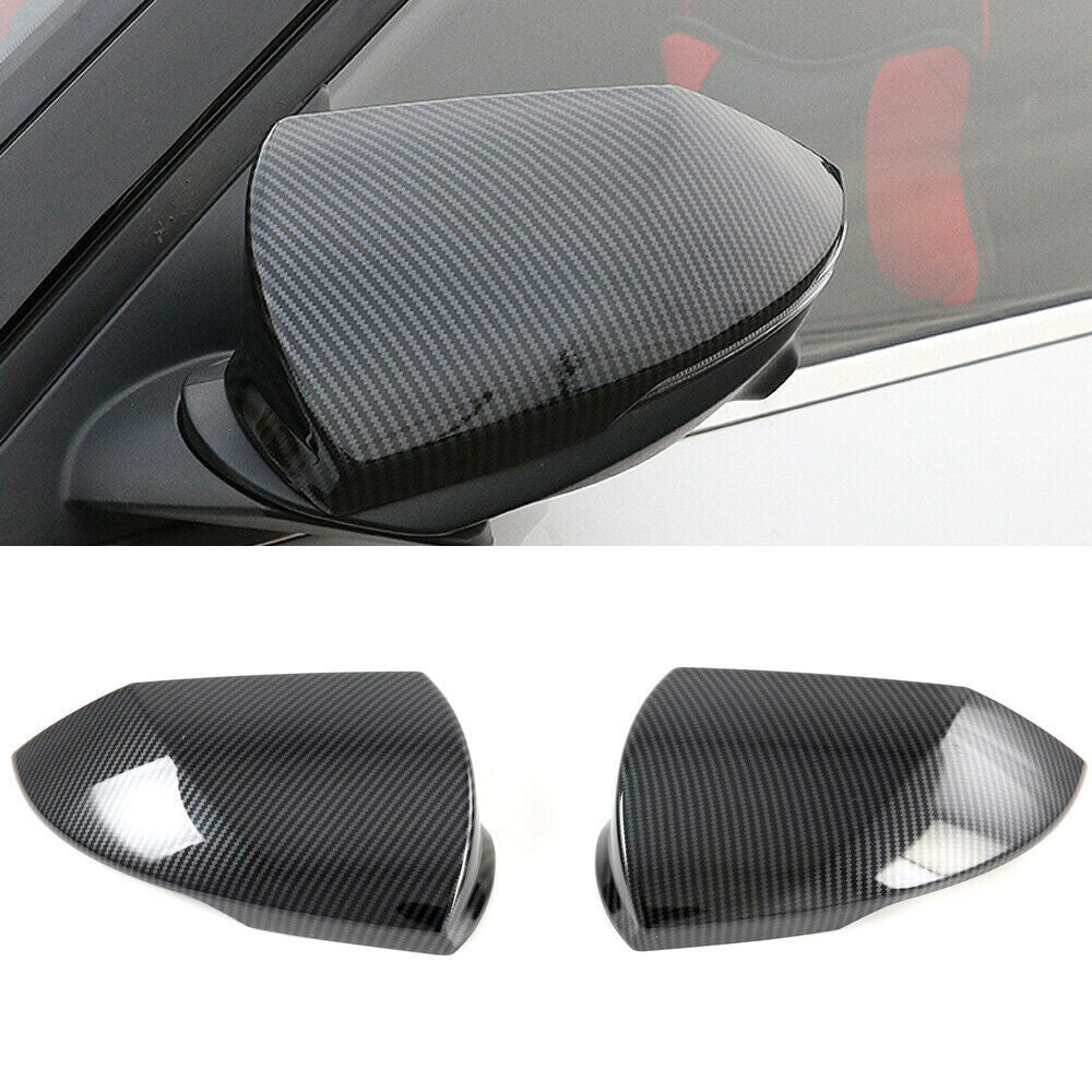 Carbon Fiber Rearview Side Door Mirror Cover Trims for Hyundai for Elantra 2021-2023
