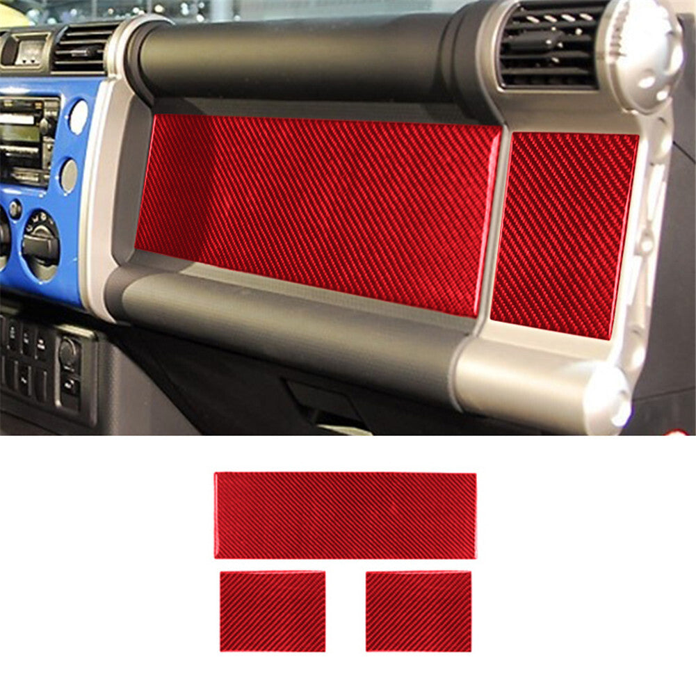 5X Red Carbon Fiber Dashboard Cover Trim Kit For Colorado 2004-12/ for Canyon 2005-12 v