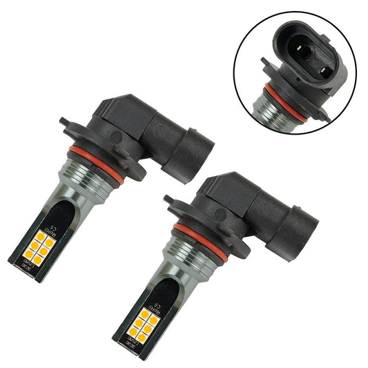 2-pack 9006 HB4 108W LED fog light bulbs, 3000K gold color, 20000LM super