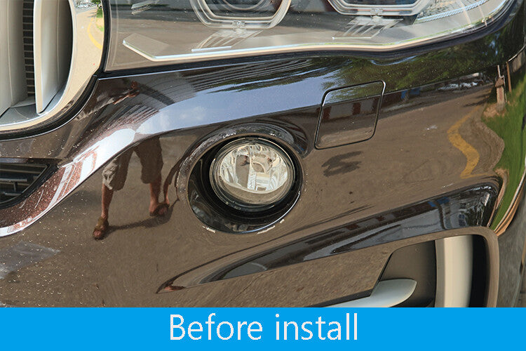 2-Piece Car Front Fog Light Cover Ring Trim for X5 F15 2014-2018 n