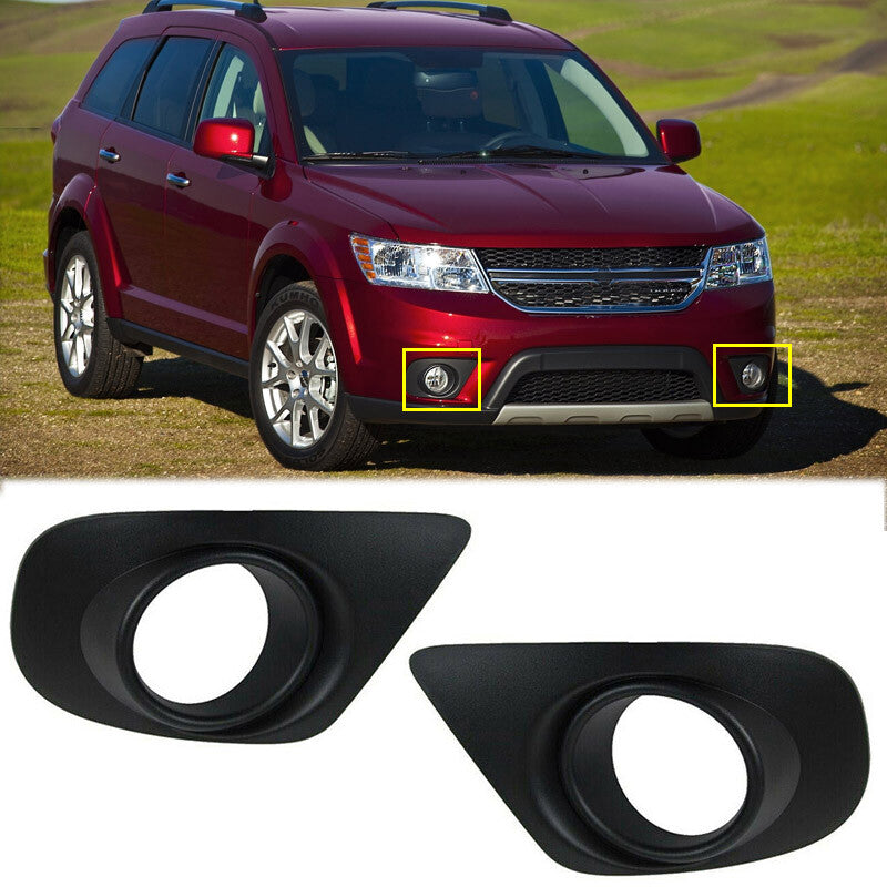 for Dodge Journey 2011-2018 Pait Front Driver& Passenger Side Fog Light Cover Q