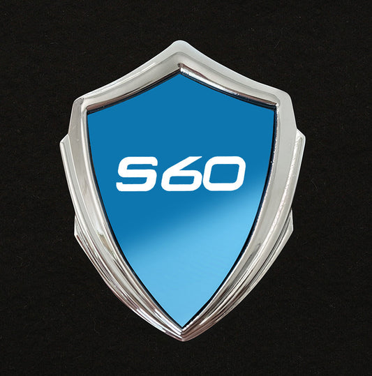 Suitable for Volvo S60 rear window cover side badge sticker decal badge in blue and silver
