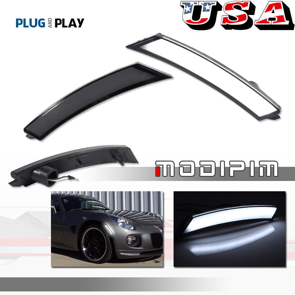 Smoked white LED front marker light suitable for 06-10 for Pontiac Solstice& for Saturn Sky- v