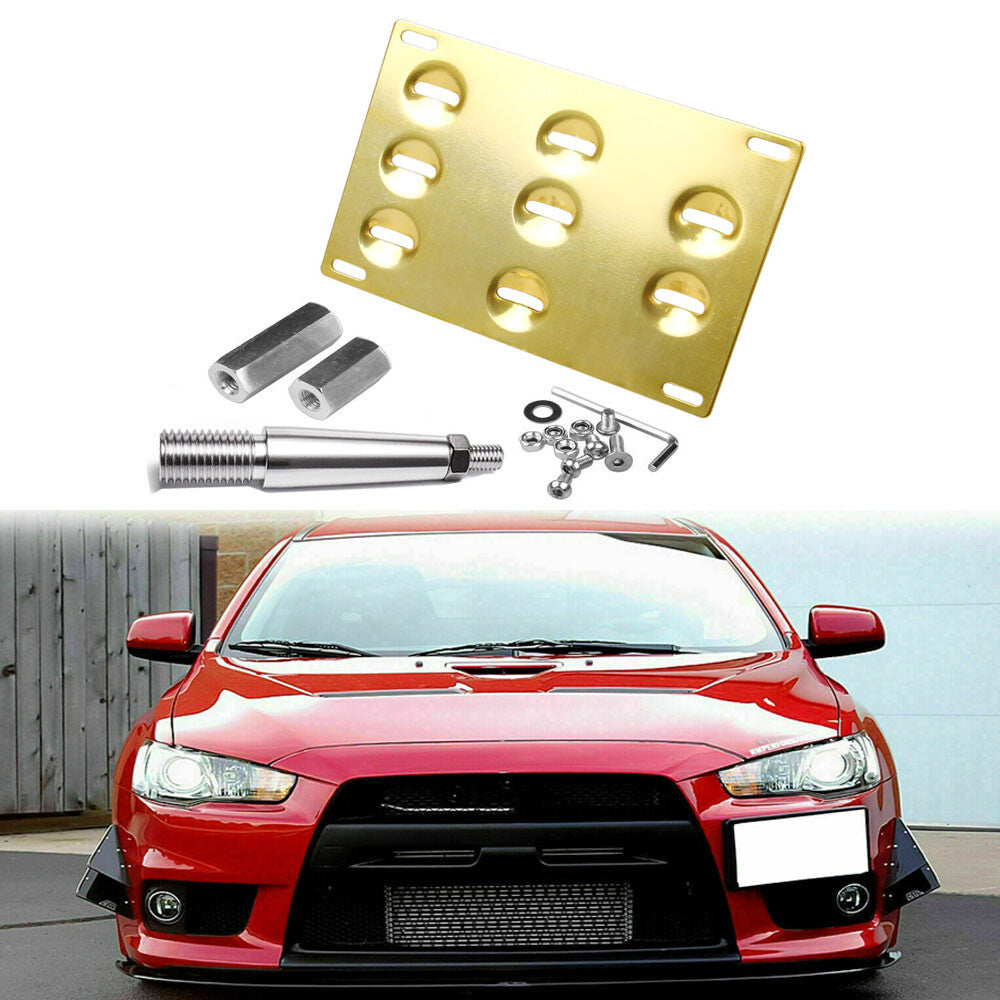 Gold Tow Hook License Plate Mounting Bracket Holder Gold for Mitsubishi for Nissan