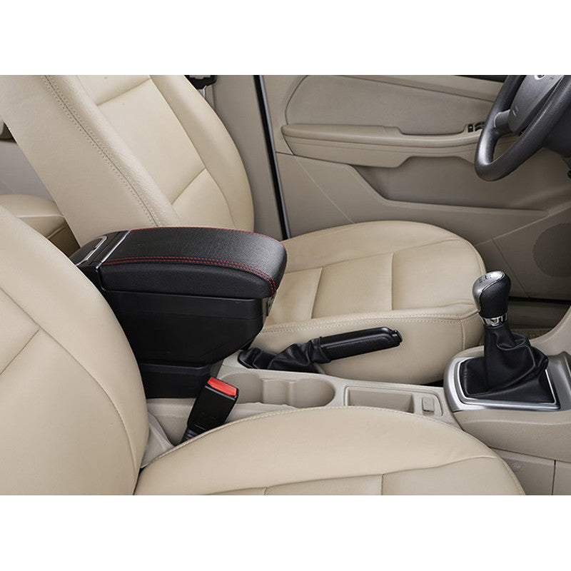 Universal 6 USB Car Center Armrest Container Polyurethane Synthetic Leather Center Storage Box n