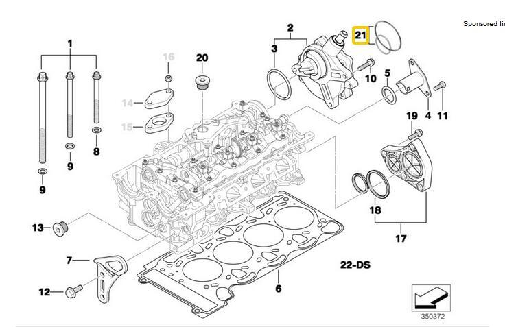 Brake vacuum pump sealing kit for E46 E81 E83 E84 E85 E87 E88 E90 E91 E92 E93 n