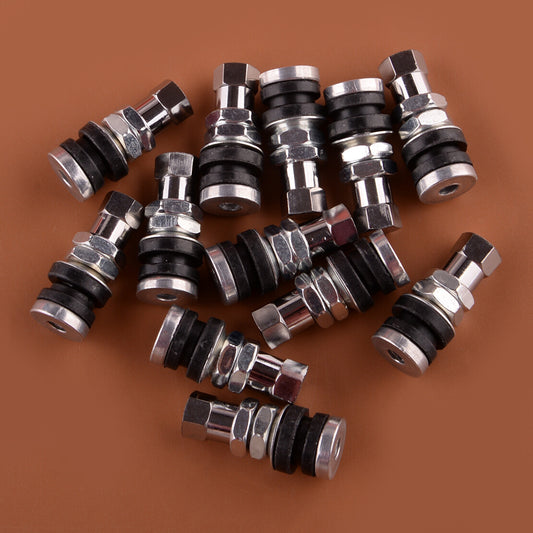 12x Short Metal Rod Wheel Tire Valve Stems Bolt For Motocycle ATV Trailer Car v