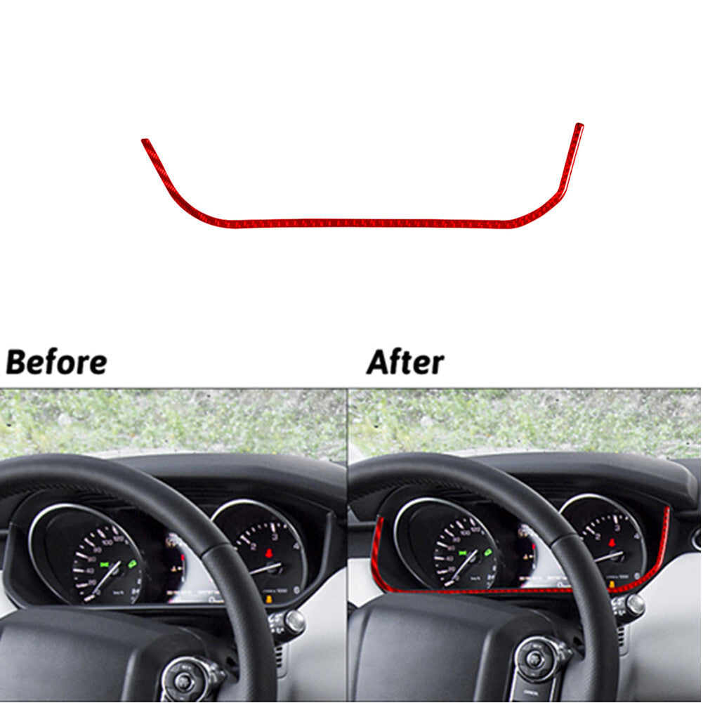 Red Carbon Fiber Speedometer Decal Cover Trim For Land for Range Rover Sport 2014-17
