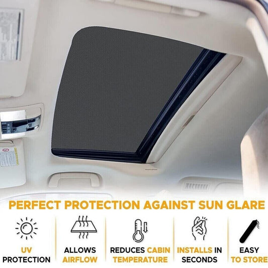 1x Car Sunroof Sunshade Mesh Sun-Shade Cover Protection Magnetic Net Mount Black n
