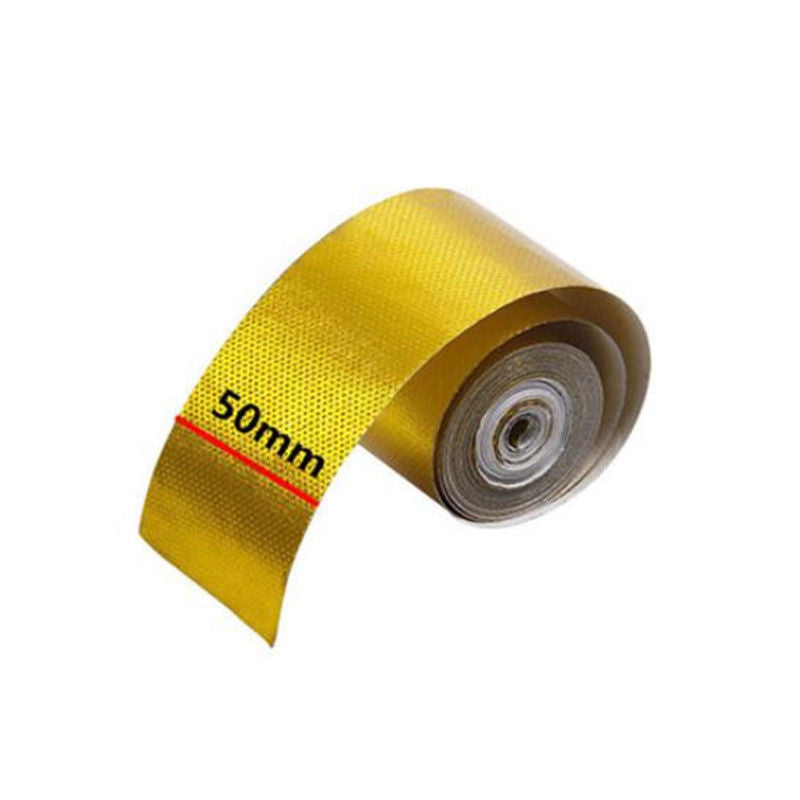 Car Continuous Gold Reflective Barrier Heat Shield Self-Adhesive 1200° Wrap Tape