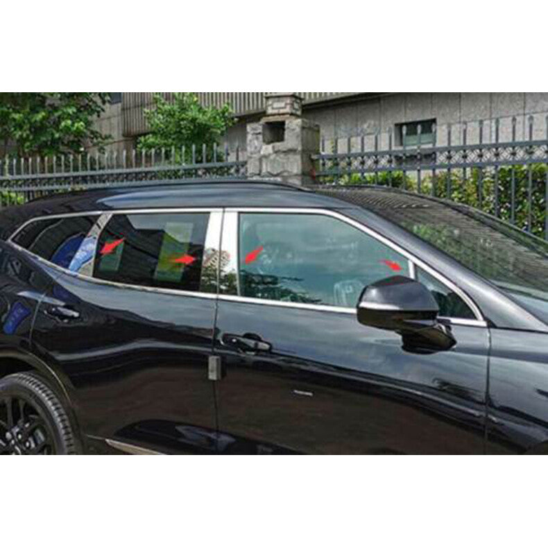 Chrome Pillar Posts for Chevy Blazer 2019-22 8pc Set Door Trim Mirror Cover Kit