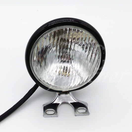 Motorcycle 5 Halogen Bulb Metal Headlight for Harley Cafe Racer Bobber Custom Q