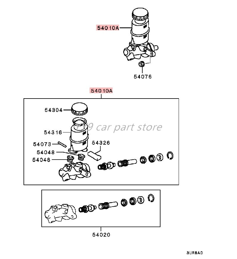 Brake Master Cylinder Assy fit for Mitsubishi Pajero IO Montero for Mini 4WD H66,77W Q