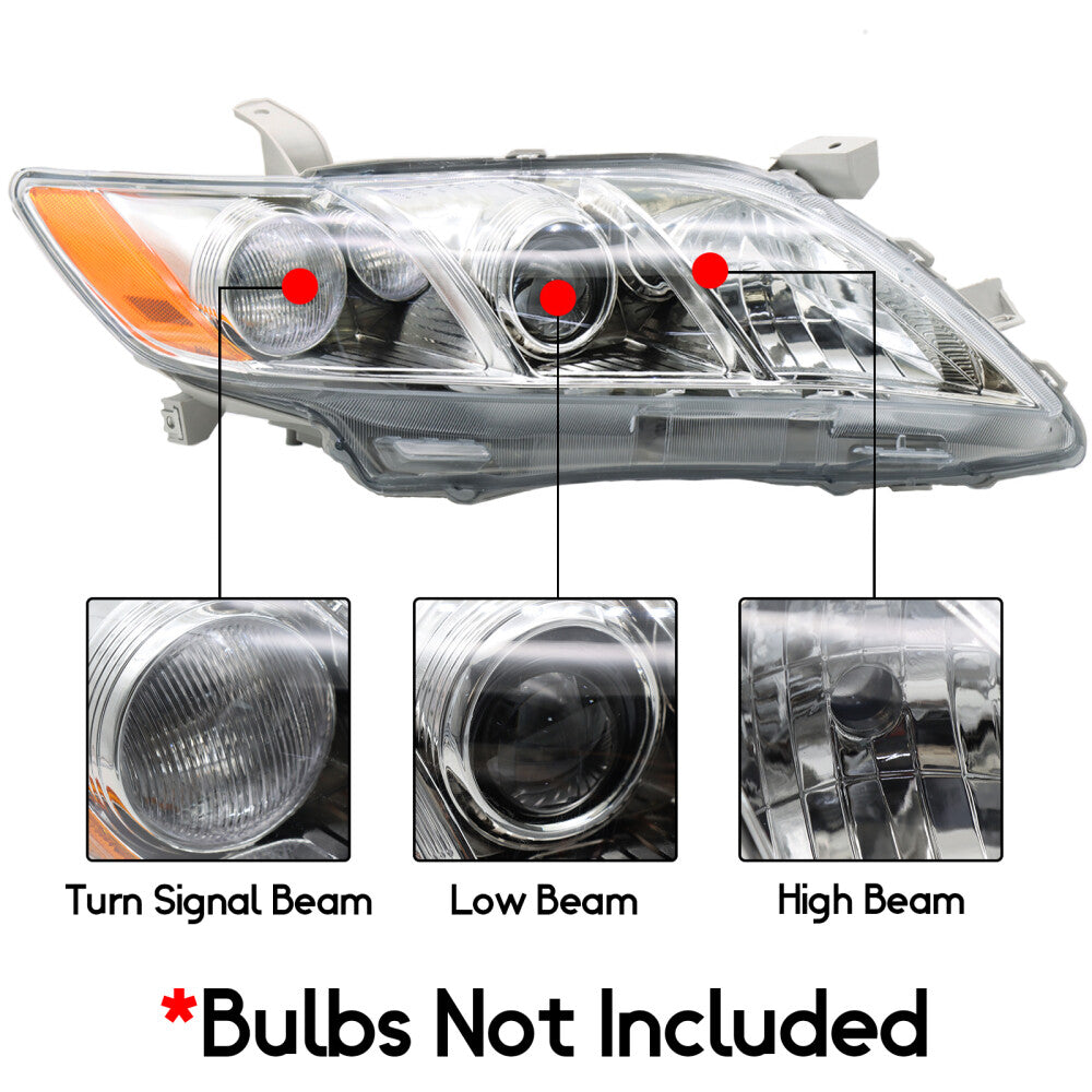 Headlight assembly suitable for 2007-2009 for Toyota for Camry , headlight replacement parts.