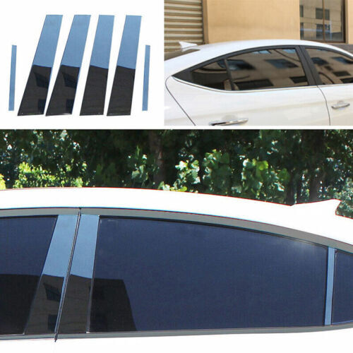 for Hyundai for Elantra 2017-2020 Black Stainless Window Pillar Panels Door Cover 6P