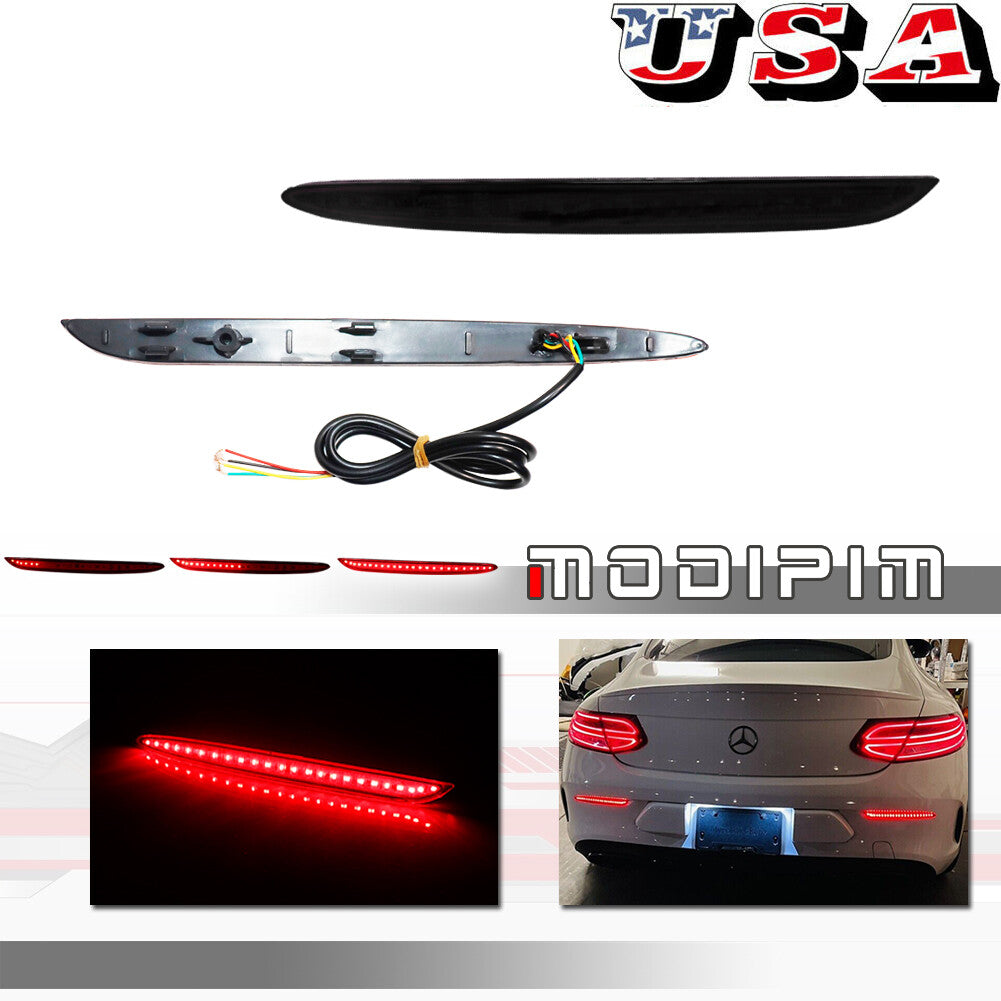 Smoked red LED rear reflector taillights suitable for 17-23 for Benz C300 C300&17-20 AMG GT- v