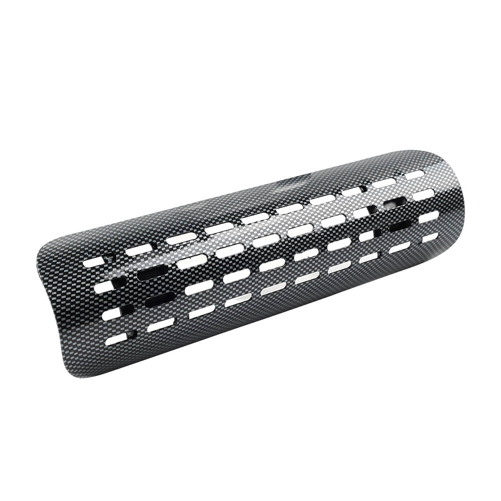 Carbon Fiber Motorcycle Curved Exhaust Muffler Pipe Heat Shield Cover Heel Guard