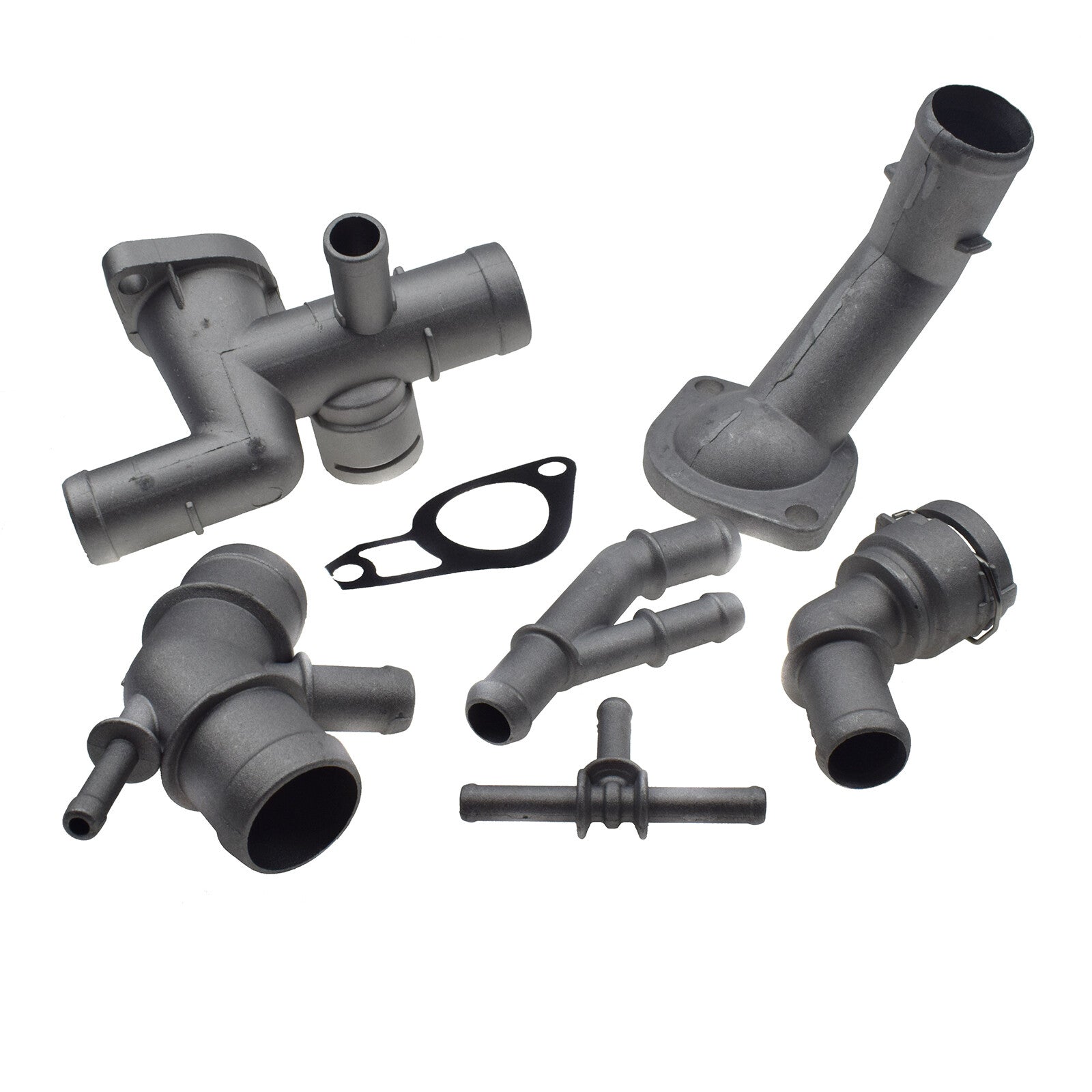 6-Piece Aluminum Coolant Flange Upgrade Kit for Golf MK4 for Jetta GTI 1.8T (May 2000) n