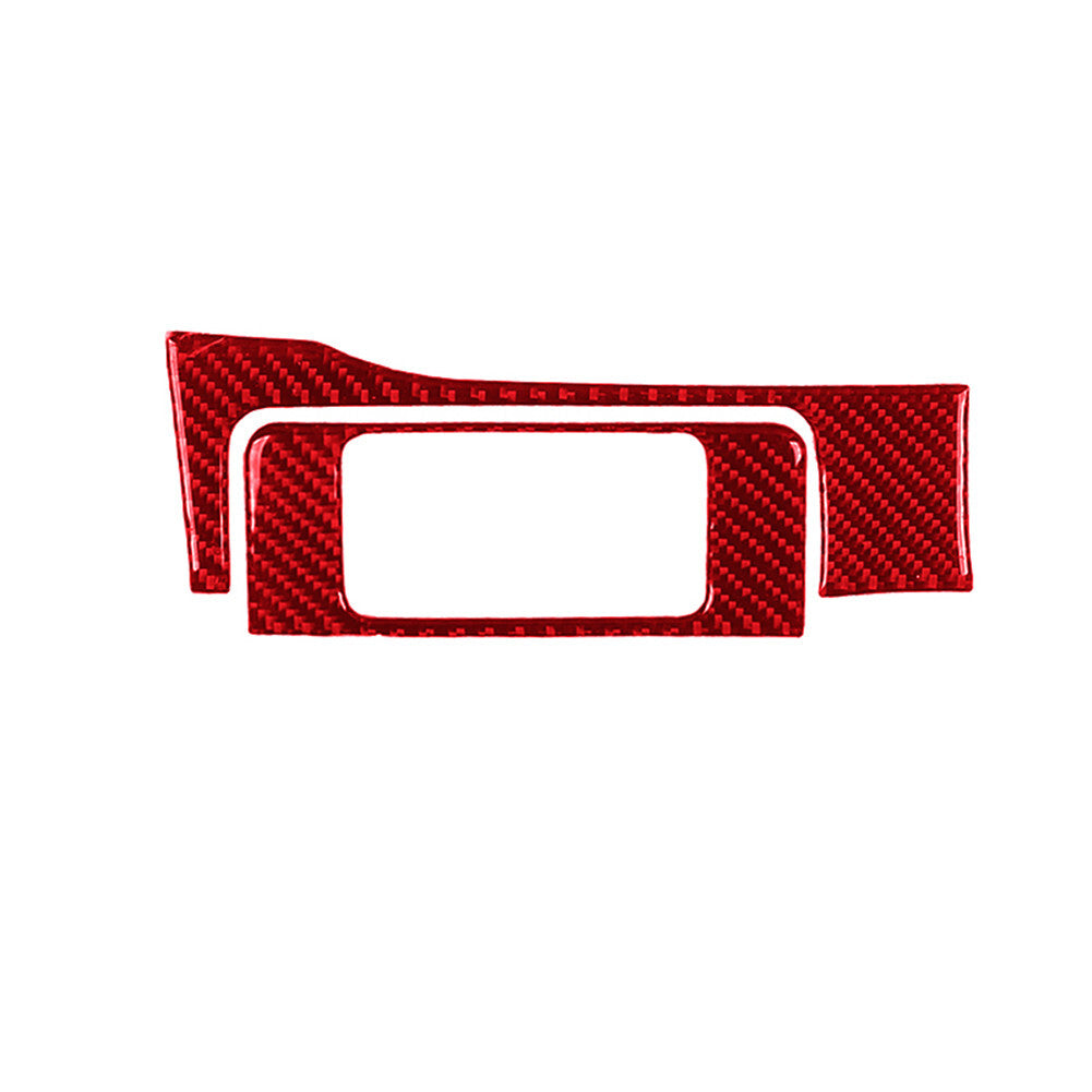 Red Carbon Fiber Gear Shift Side Strip Trim Cover for Subaru Forester 2005-2008 v