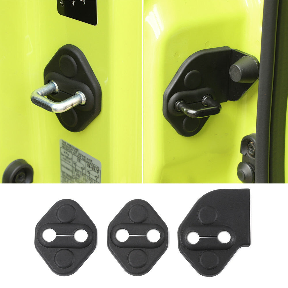 Black ABS Car Door Lock Buckle Cover for Suzuki for Jimny 2019-2022 Car Accessories