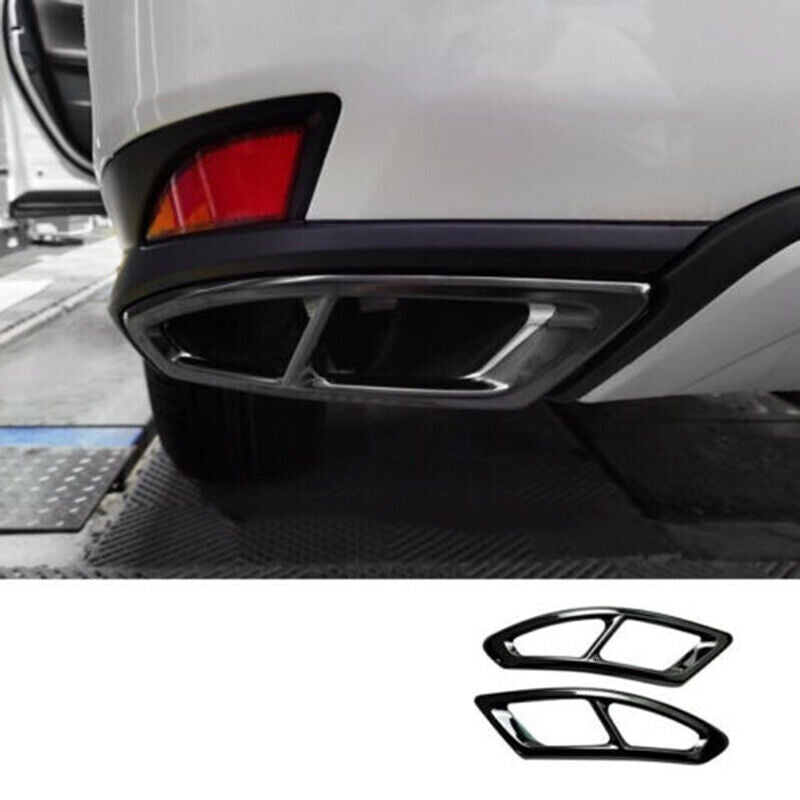 for Lexus RX350 2020-2022 Black Steel Exhaust Muffler Tail Tip Pipe frame Trims