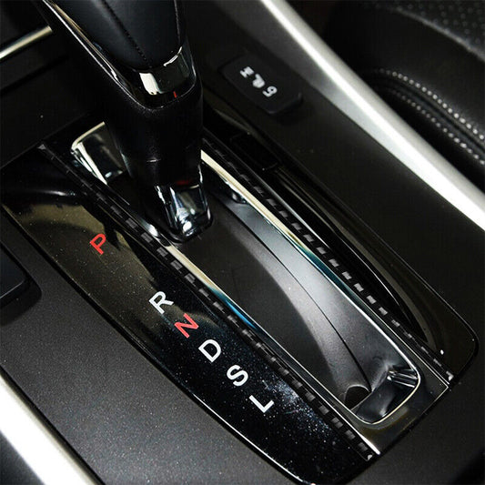 Real Carbon Fiber Car Gear Shift Panel Cover Trim Fit for Honda Accord 2014-2017
