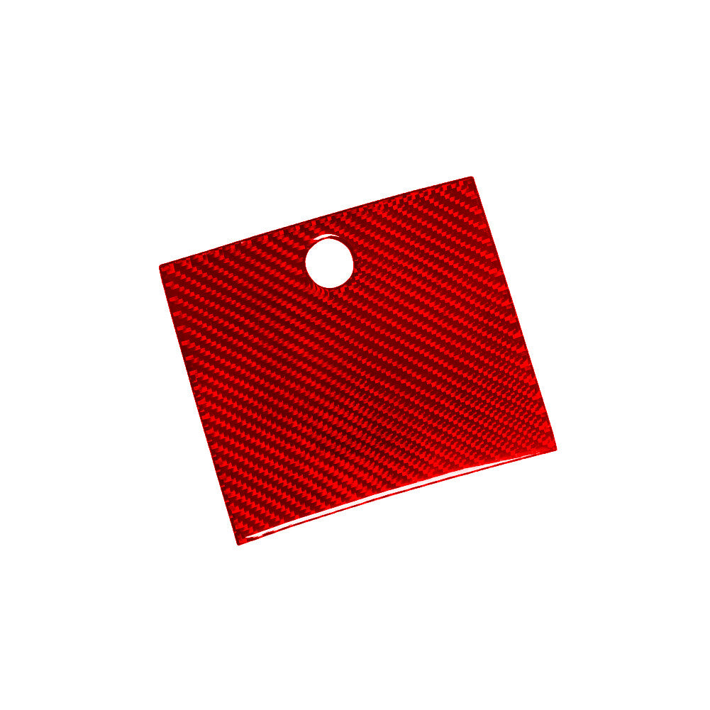 Red Carbon Fiber for Co -pilot Storage Box Cover Trim For Lancer 2008-2015 v